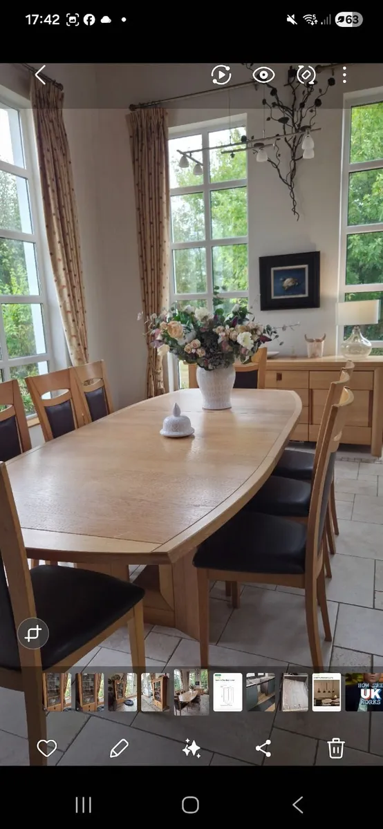 Kitchen table 8 chairs .sideboard a d diaplay  abi - Image 1
