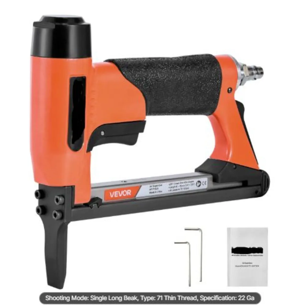 Pneumatic Staple Gun,22 Gauge Long-Nose Upholstery - Image 1
