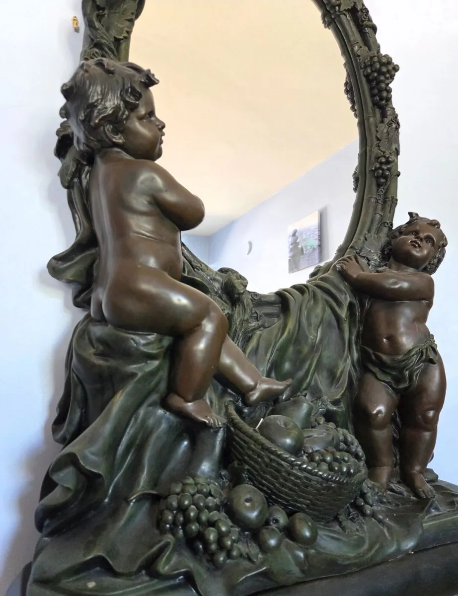 Cherub Mirror on Stand - Image 1