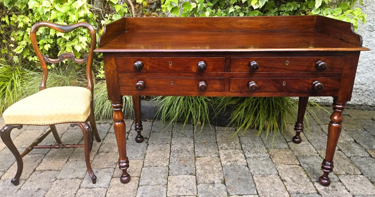 Early Victorian Gallery Back Table- Circa 1840 - Image 2