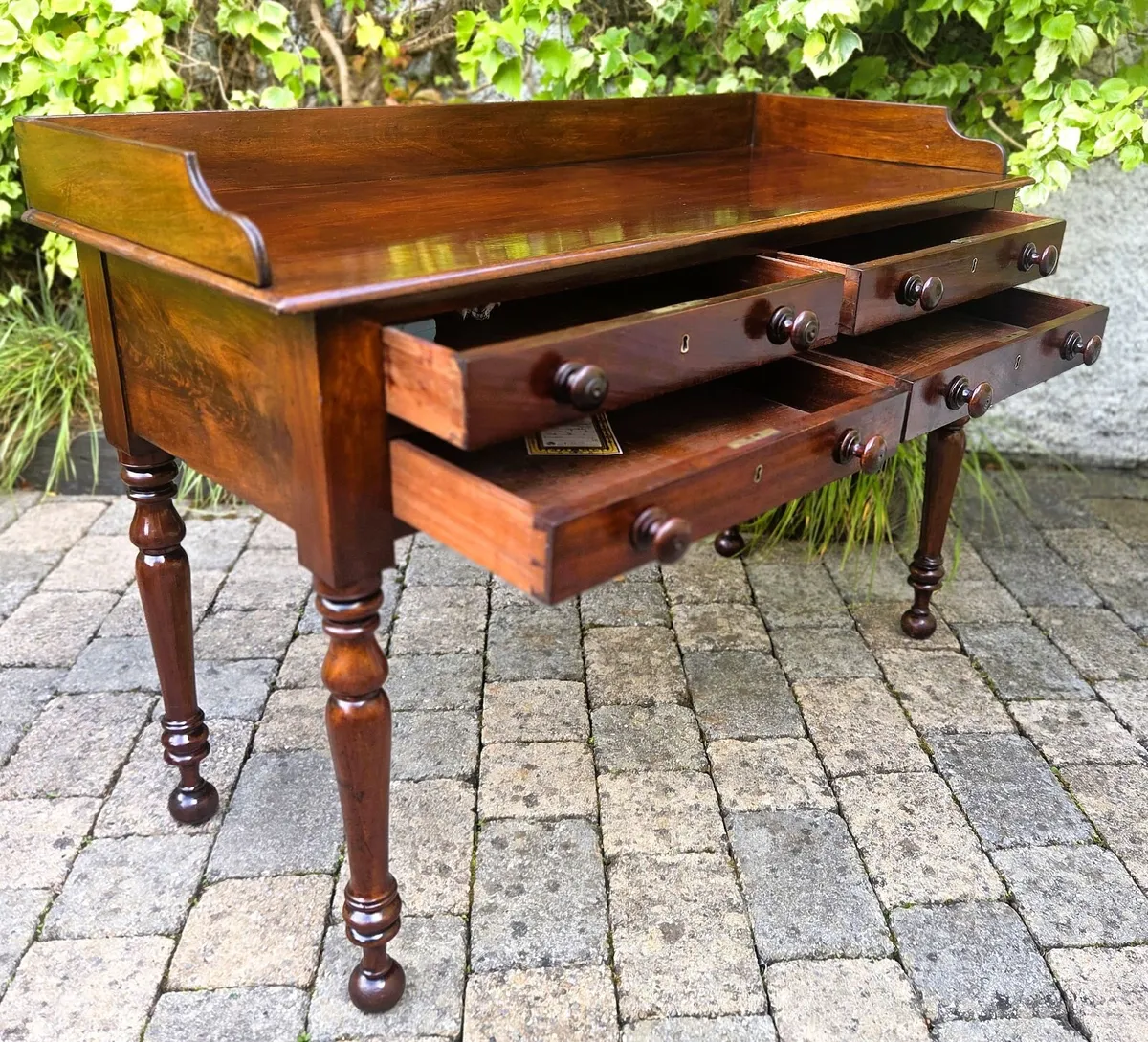Early Victorian Gallery Back Table- Circa 1840 - Image 3