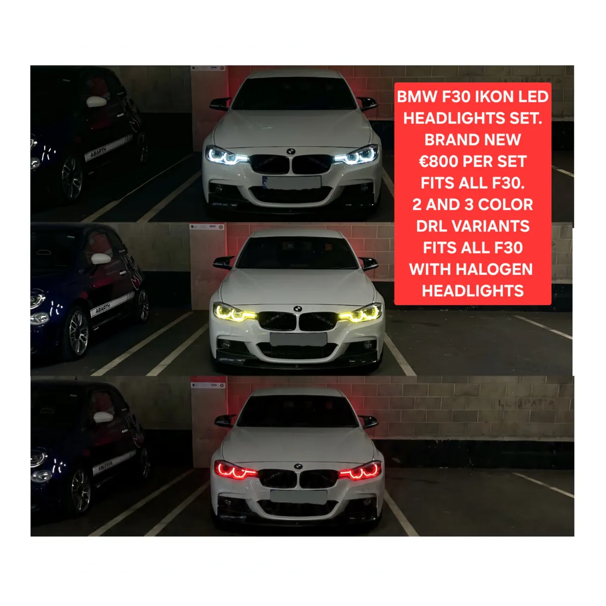 NEW BMW F30 F31 LED IKON HEADLIGHTS ANGEL EYES - Image 1