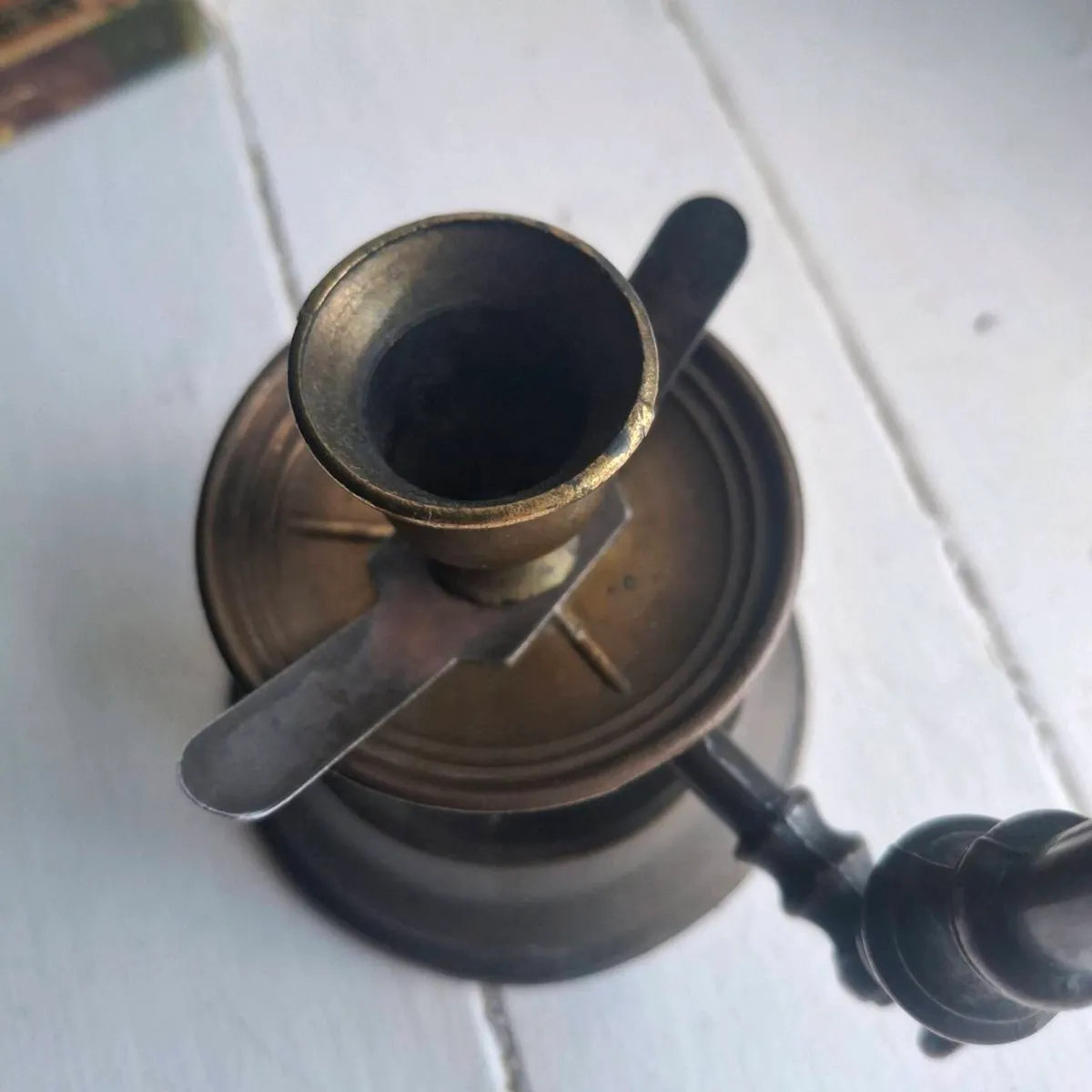 Victorian Brass Chamberstick Candle Holder - Image 4