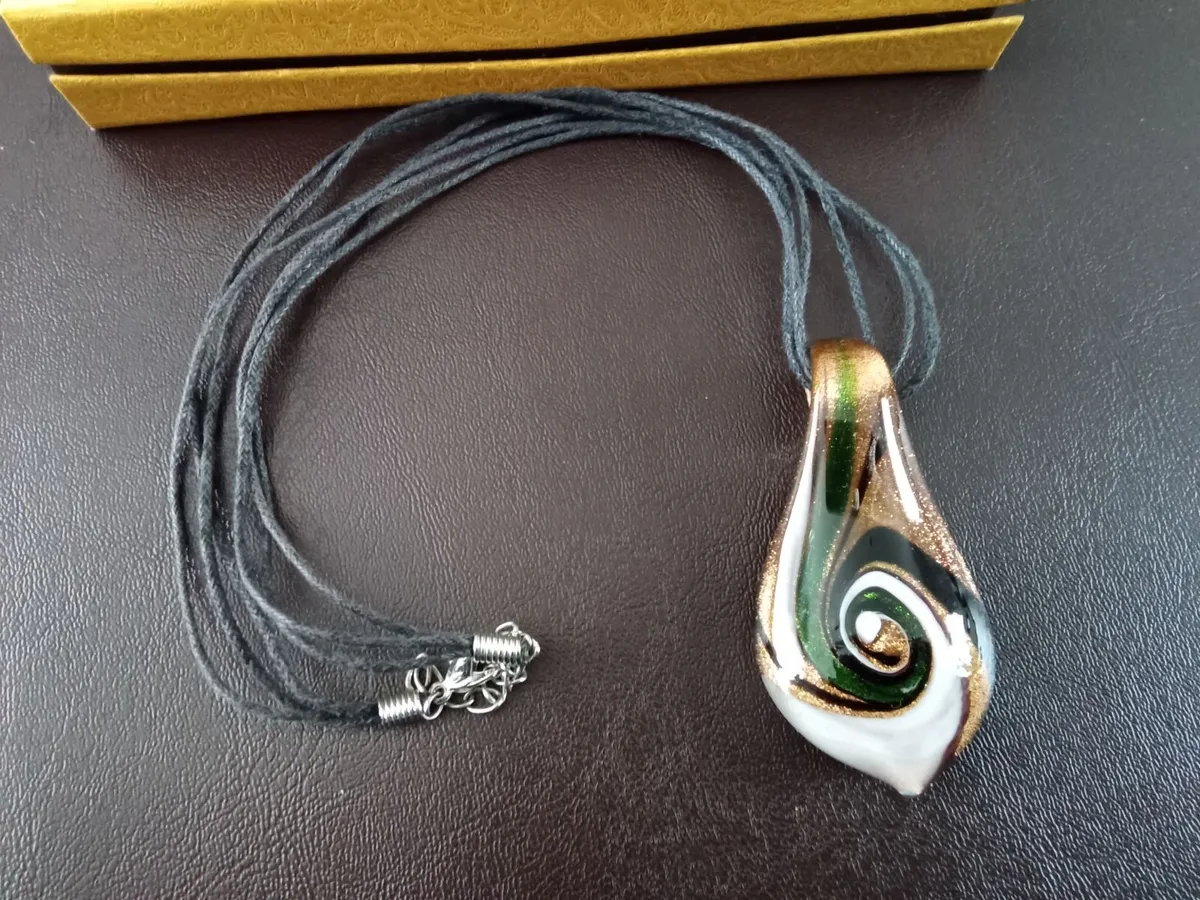 J Glass Brand Glass Pendant Necklace. - Image 1