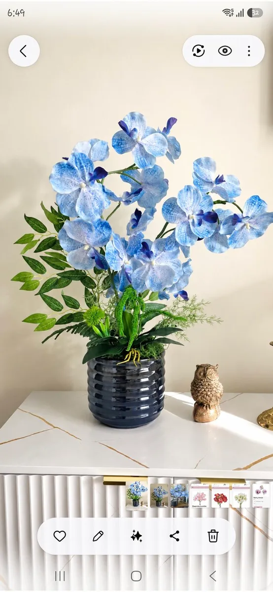 Artificial orchid arrangement
