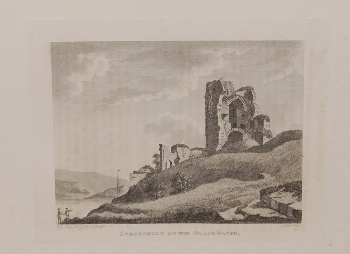 Strancally Castle Waterford Copper Engraving 1797 - Image 2