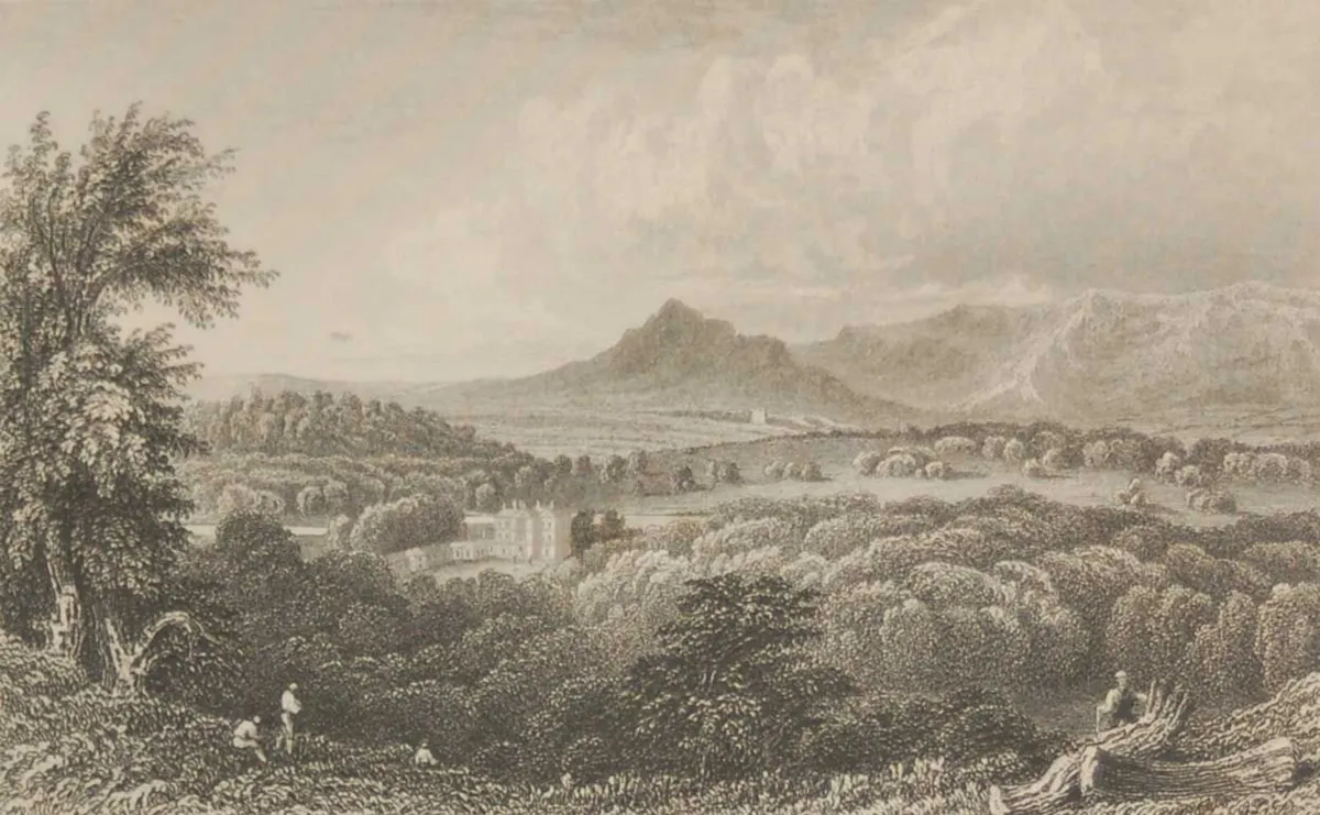 Curaghmore County Waterford 1832 Antique Print - Image 2