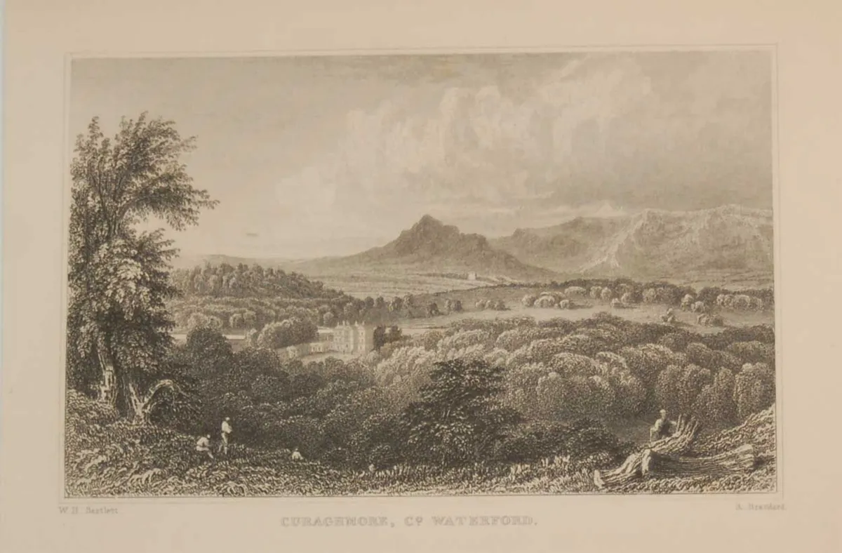 Curaghmore County Waterford 1832 Antique Print - Image 1