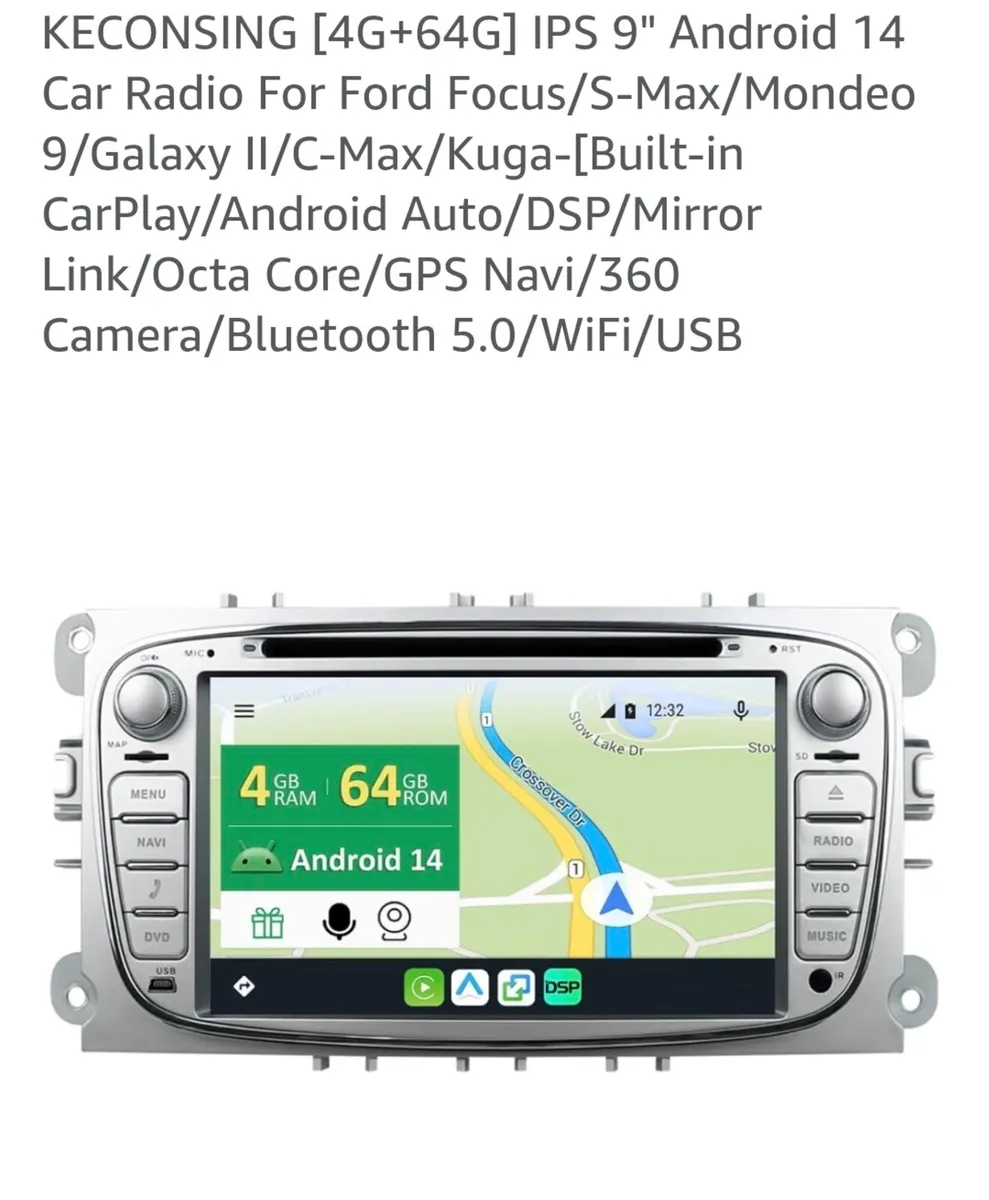 Ford Car Radio with Android Auto, Apple Carplay - Image 1