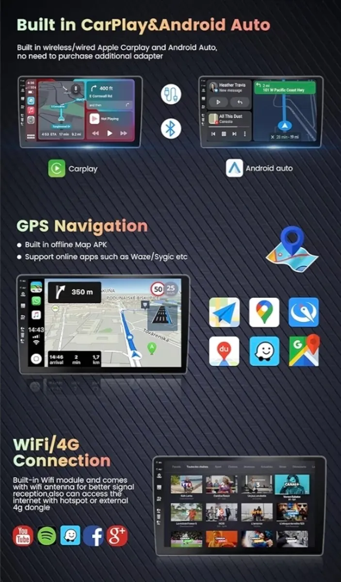 Ford Car Radio with Android Auto, Apple Carplay - Image 3
