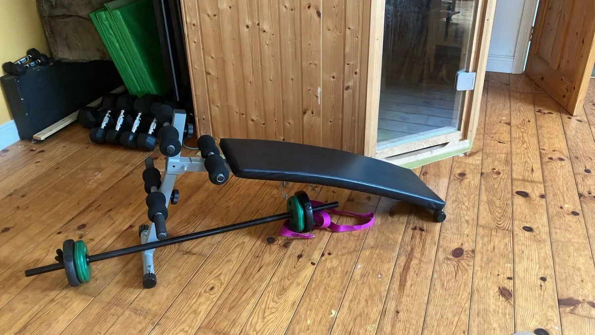 Weights bench, Swedish ladder / wall bars, gym - Image 3