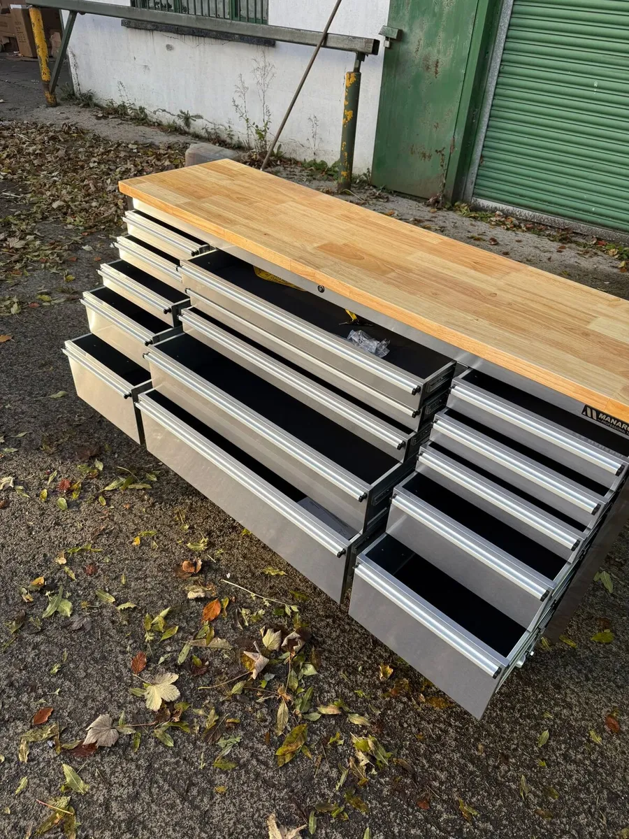 Manarola 72″ 15 Drawer Stainless Steel Tool Cabine - Image 2