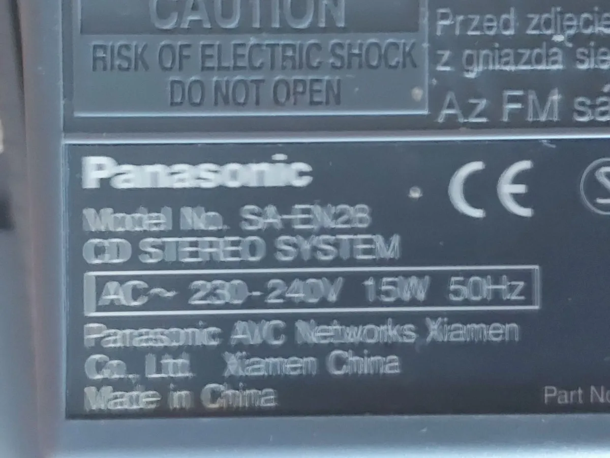 Panasonic SA-EN28 Stereo Music Hifi System - Image 2