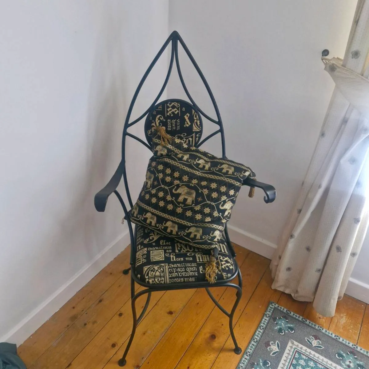 Vintage Style Wrought Iron Gothic  Chair
​ - Image 2