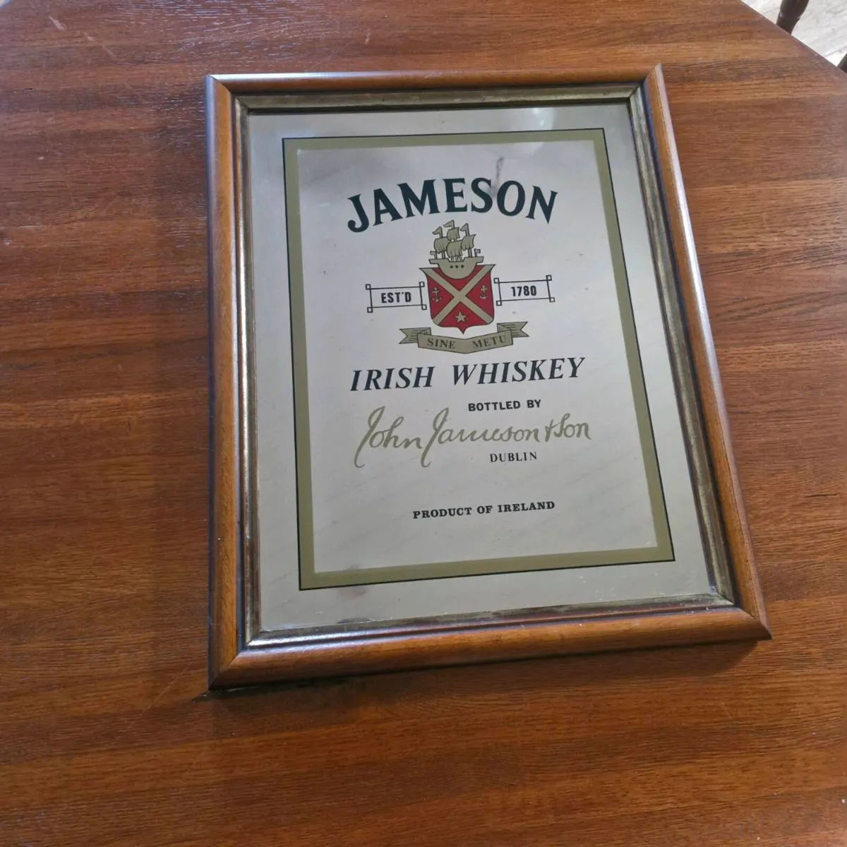 Vintage Jameson Framed Pub Mirror
​P - Image 1