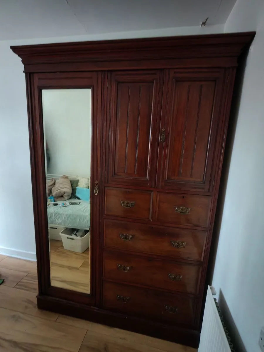 Antique Mahogany Compactum Wardrobe - Image 2