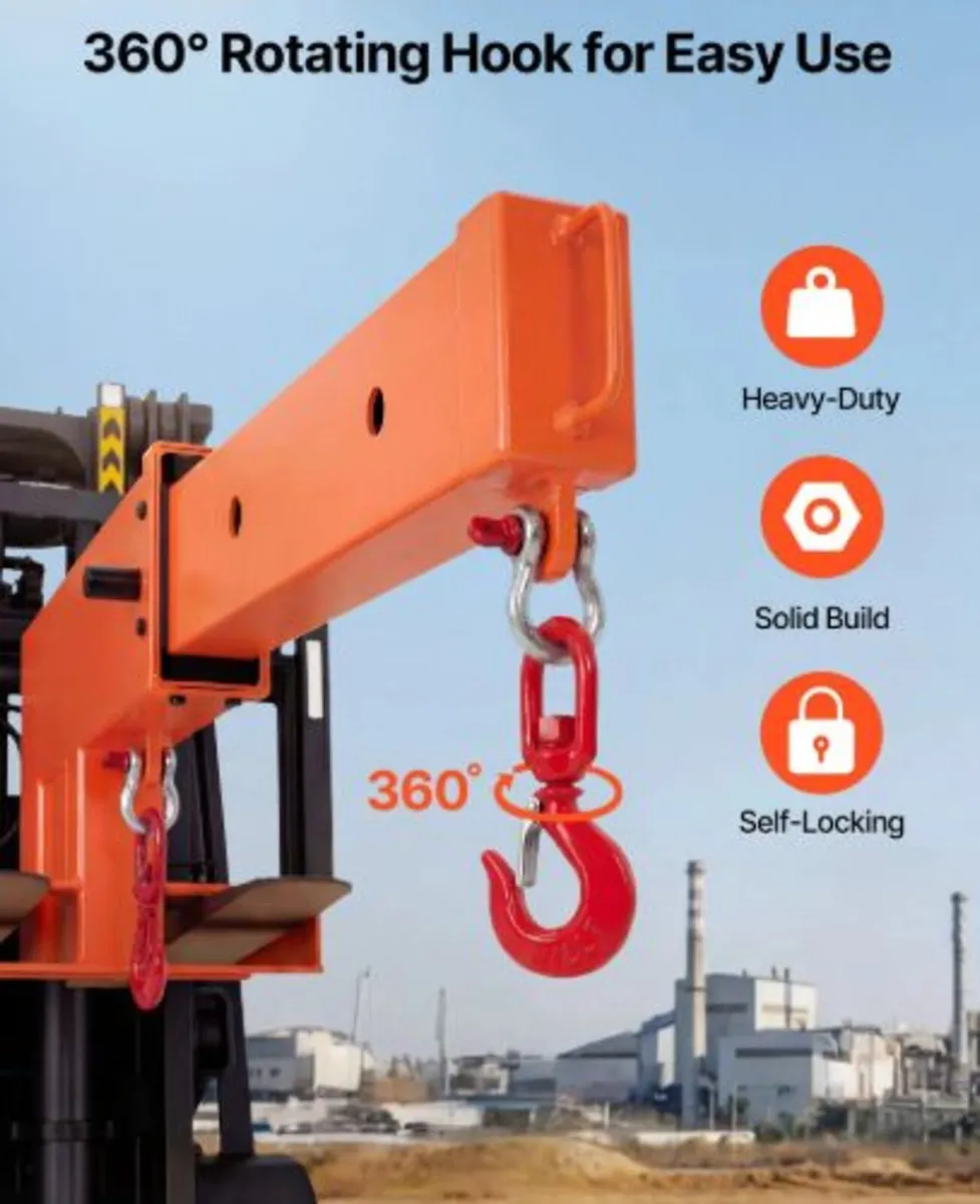 Forklift Jib Boom Crane,2495 kg Capacity,Forklift - Image 3