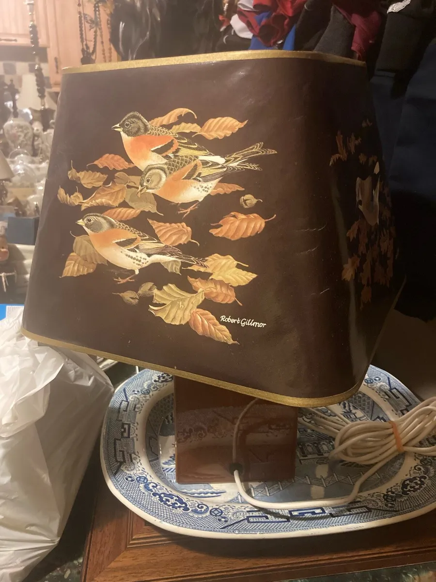 1960s bird themed table lamp free postage - Image 1