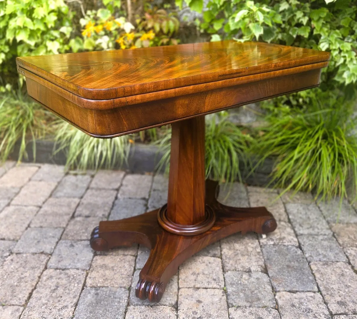 Victorian Fold Over Card Table- Circa 1860 - Image 2