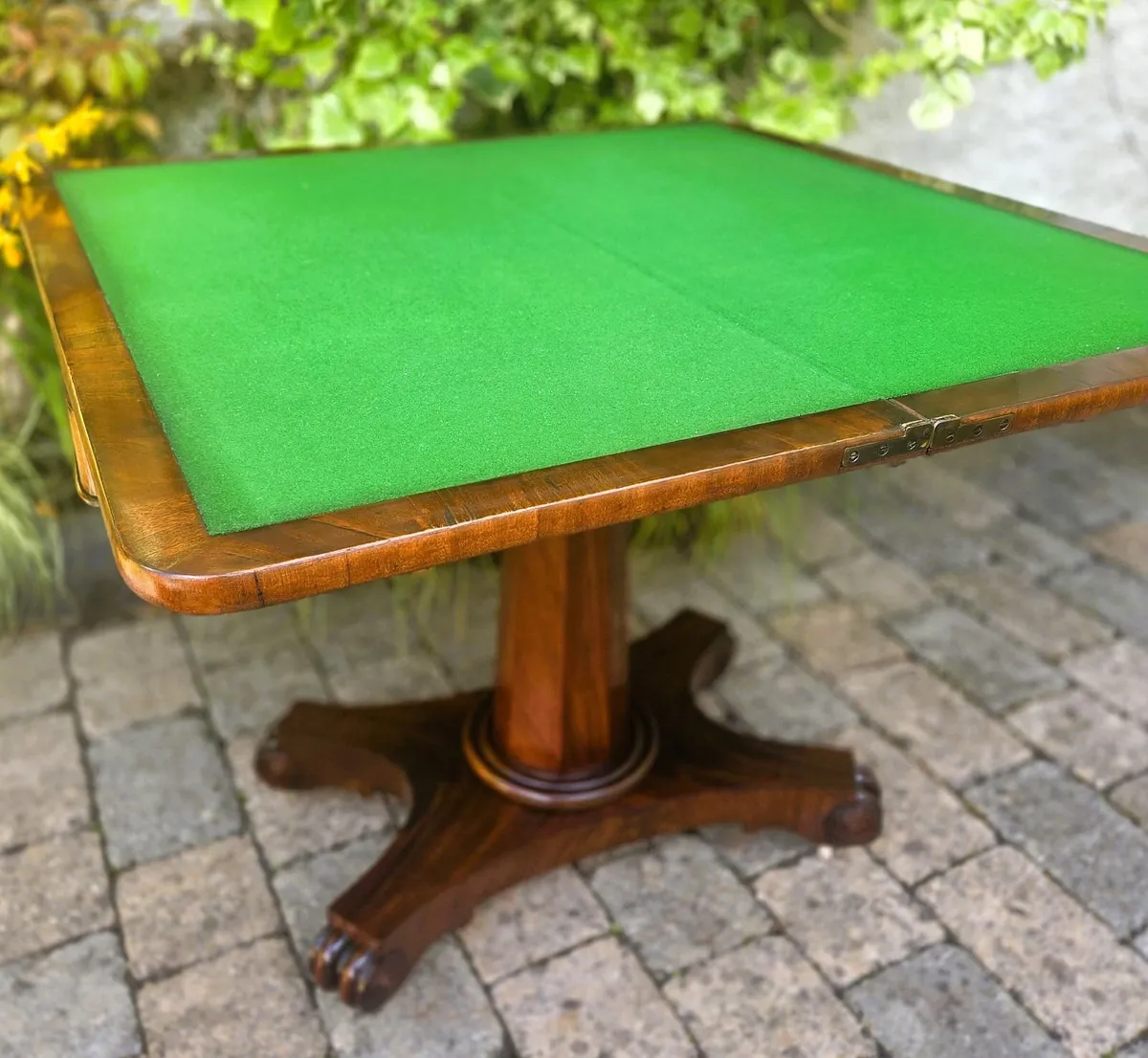 Victorian Fold Over Card Table- Circa 1860 - Image 3