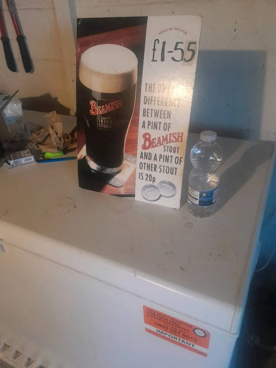 Vintage beamish stout cardboard  showcard - Image 2