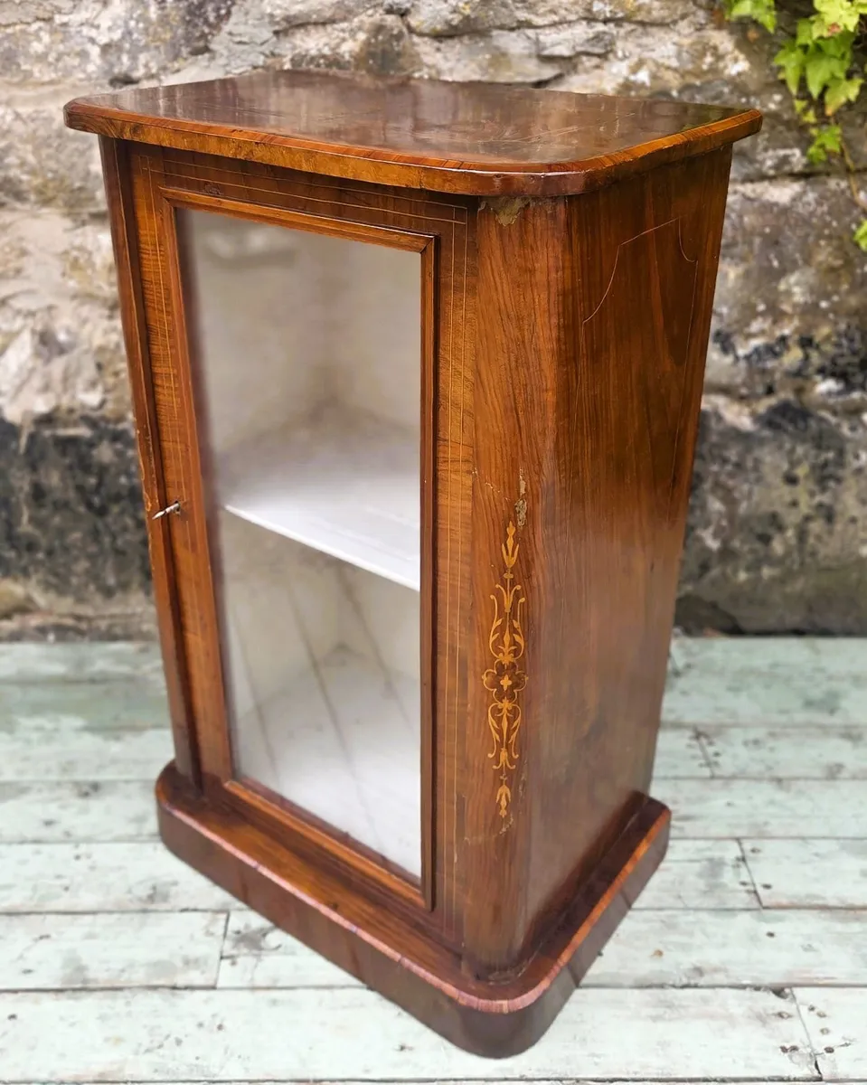 Victorian Burr Walnut Cabinet- Circa 1870 - Image 1