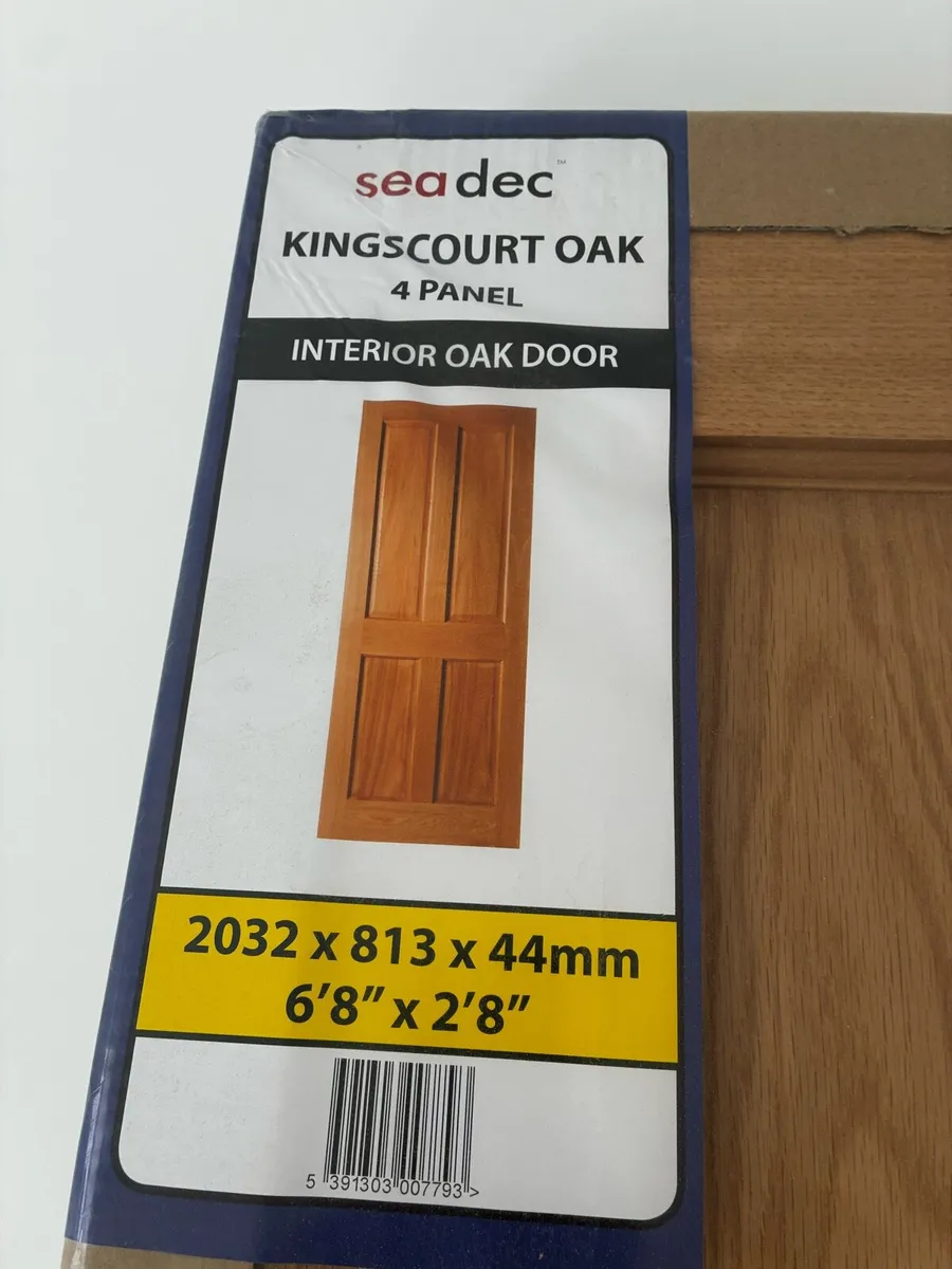 Four new solid oak doors - Image 1