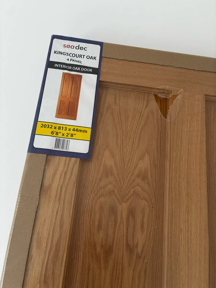 Four new solid oak doors - Image 2