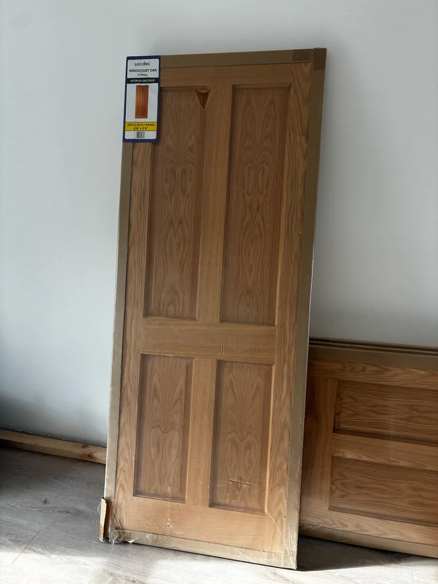 Four new solid oak doors - Image 3