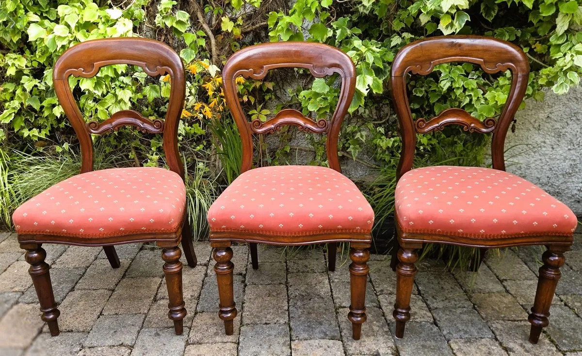 Victorian Balloon Back Chairs- Circa 1860 - Image 2