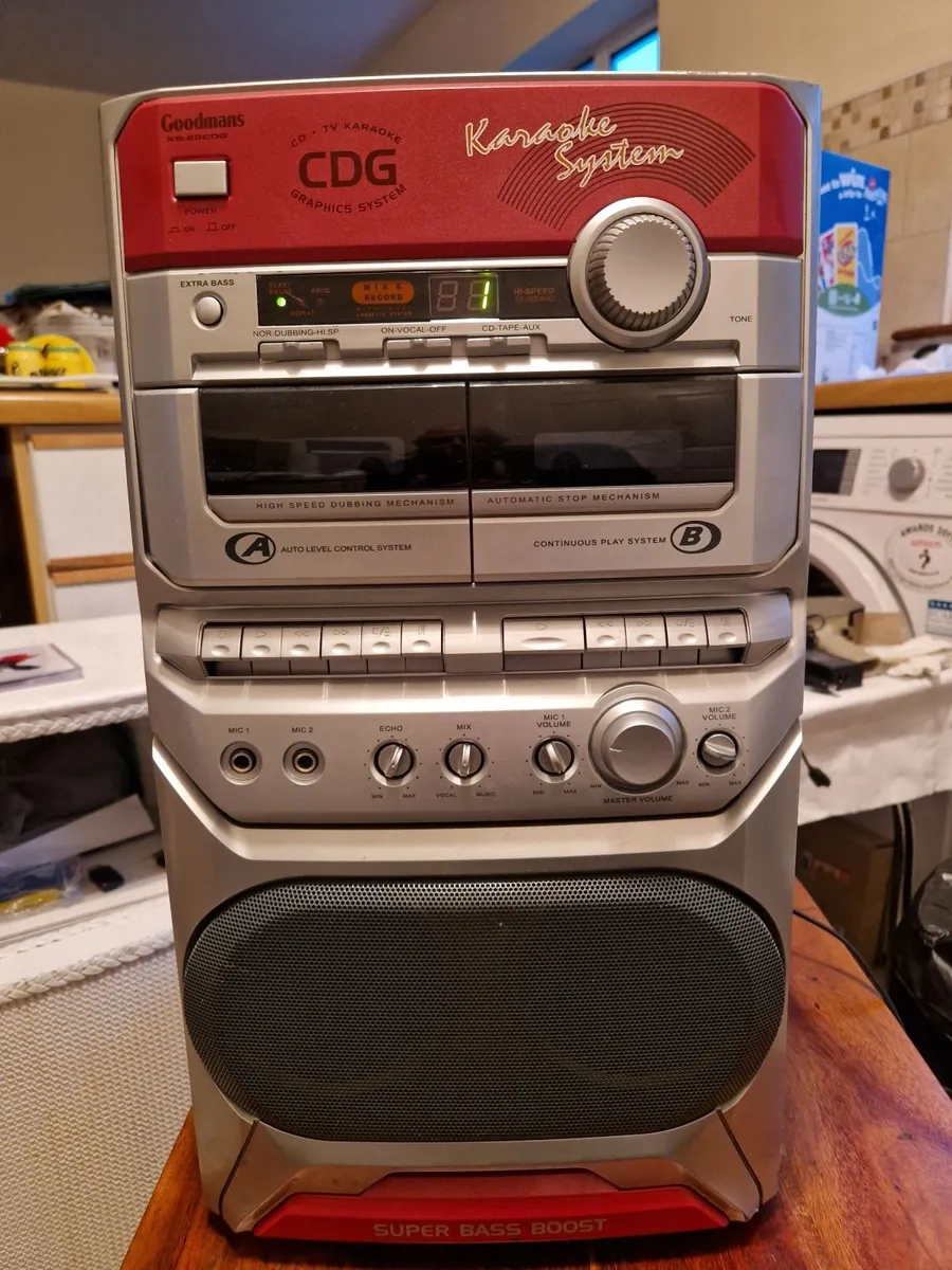Goodmans XB-20CDG Karaoke Machine, CD, 2 tape deck - Image 1