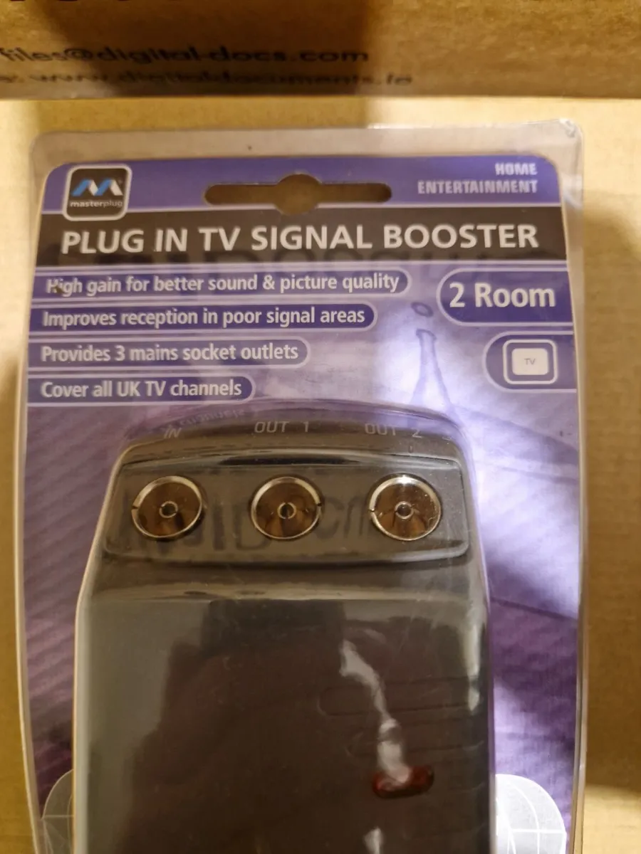 NEW & SEALED MASTERPLUG Plug In TV Signal Booster - Image 2
