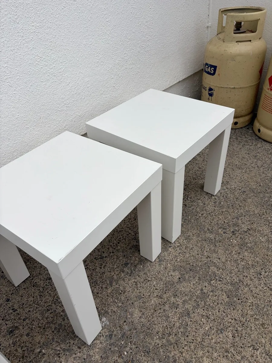 4 x white ikea lack tables €20 - Image 2