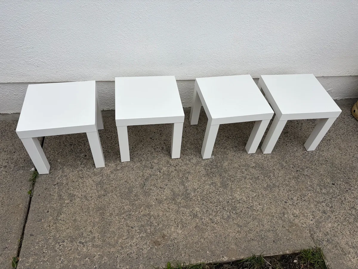 4 x white ikea lack tables €20 - Image 3