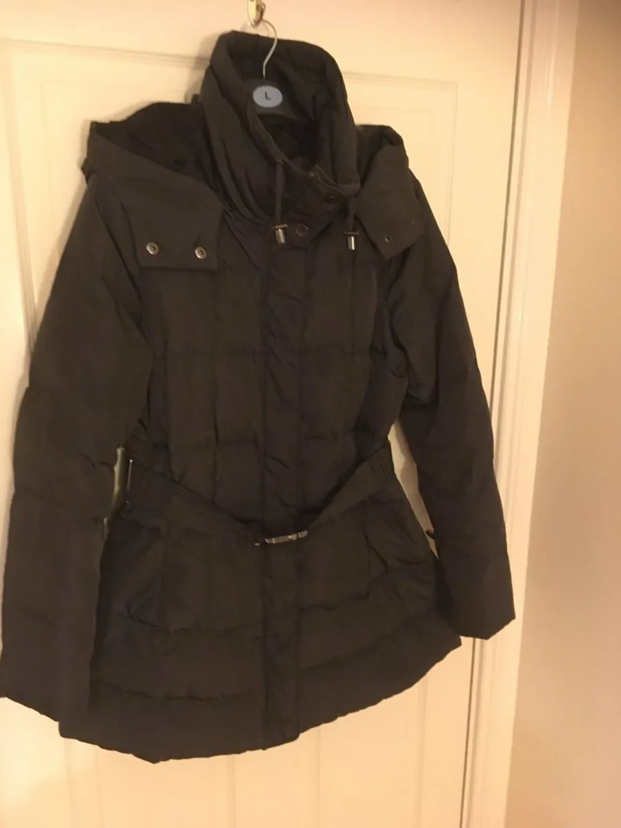 NEW Zara Jacket with Hood & Belt, Grey - Image 1