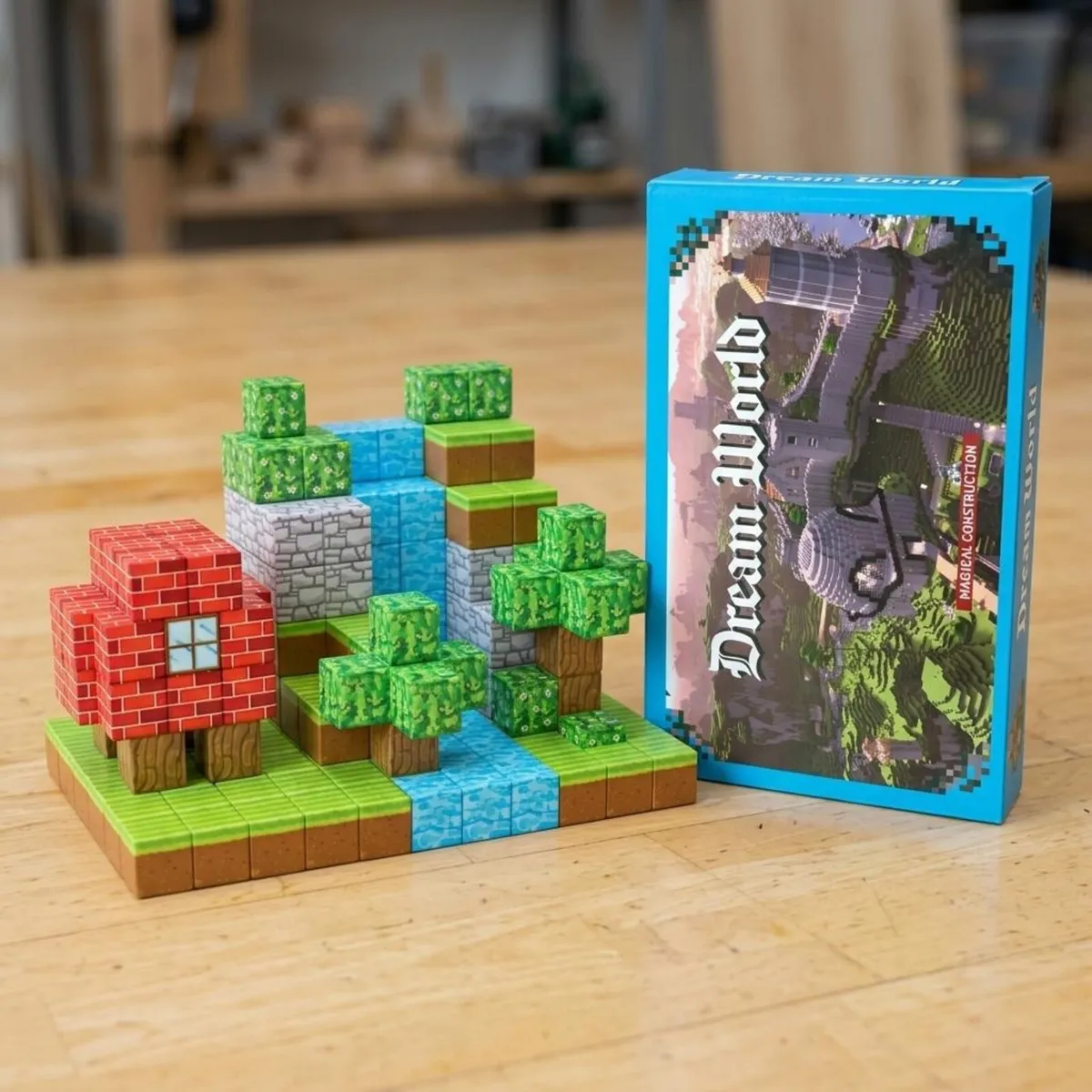 208 Pcs Magnetic Building Block Cubes – Minecraft - Image 1