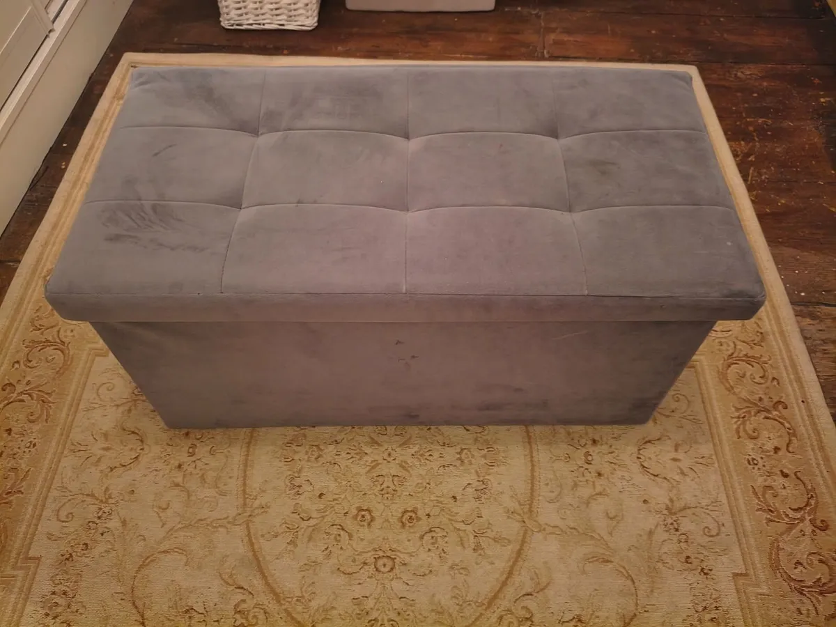 Storage Bench Ottoman - Charcoal