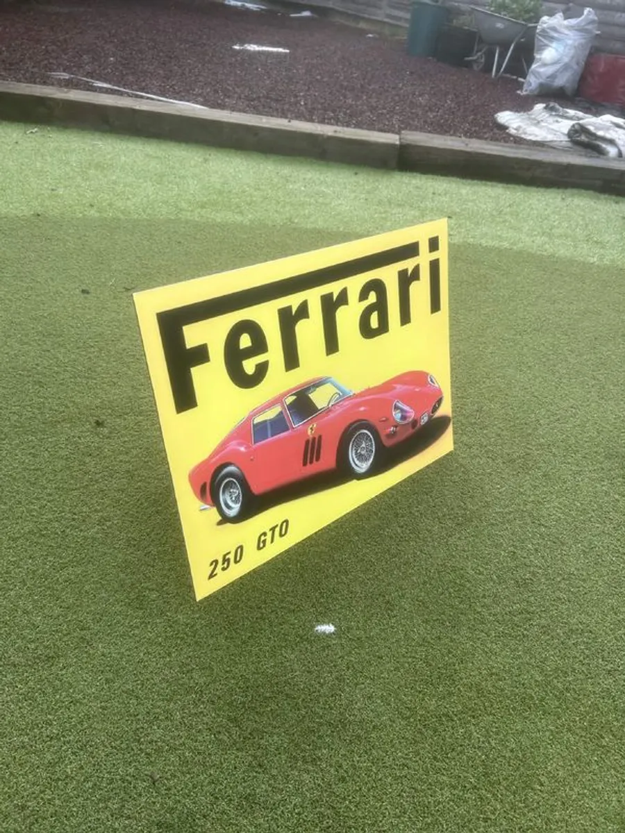 Ferrari 250 GTO Aluminium Sign - Image 3