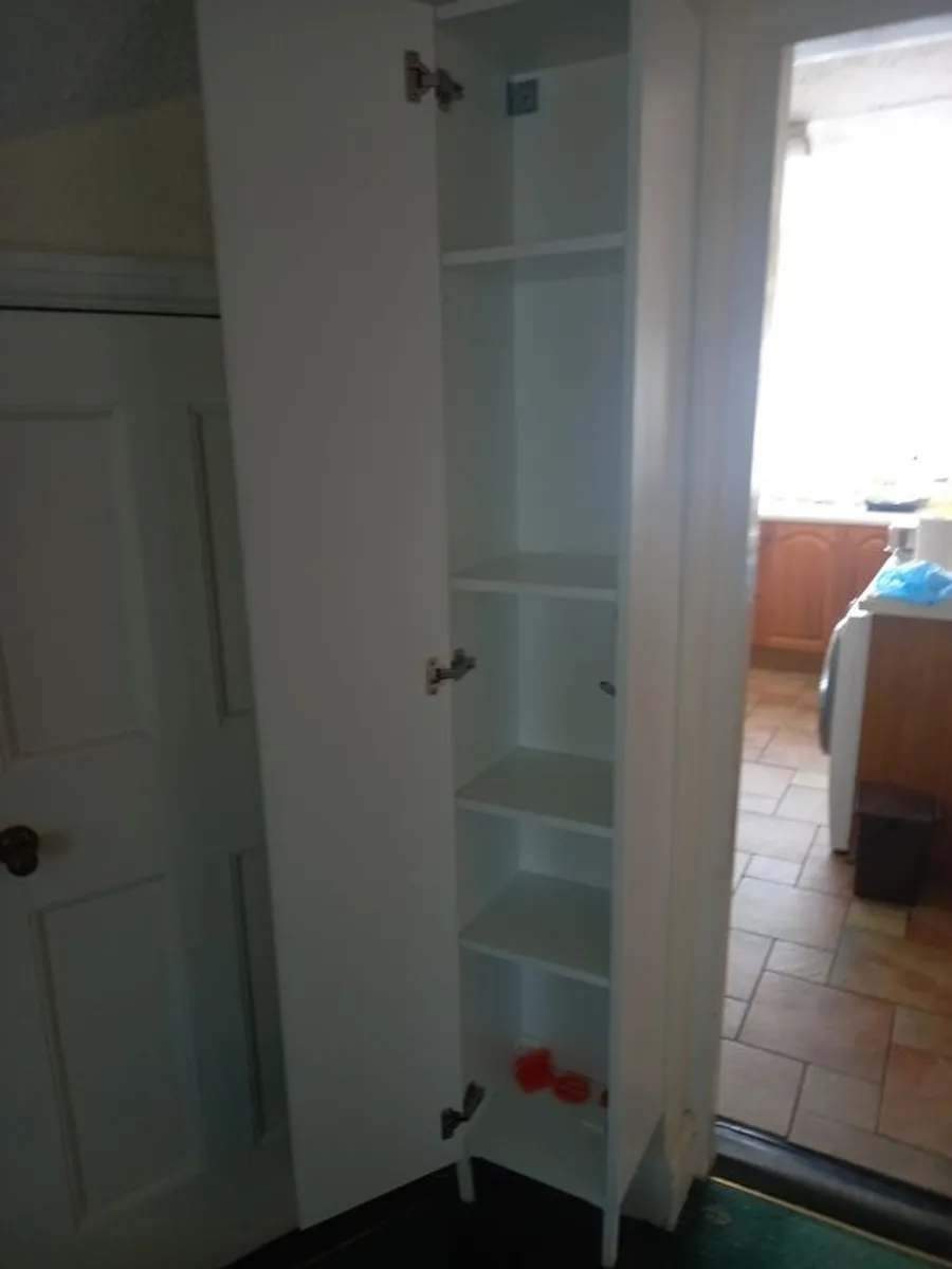 Tall white shelving unit - Image 2
