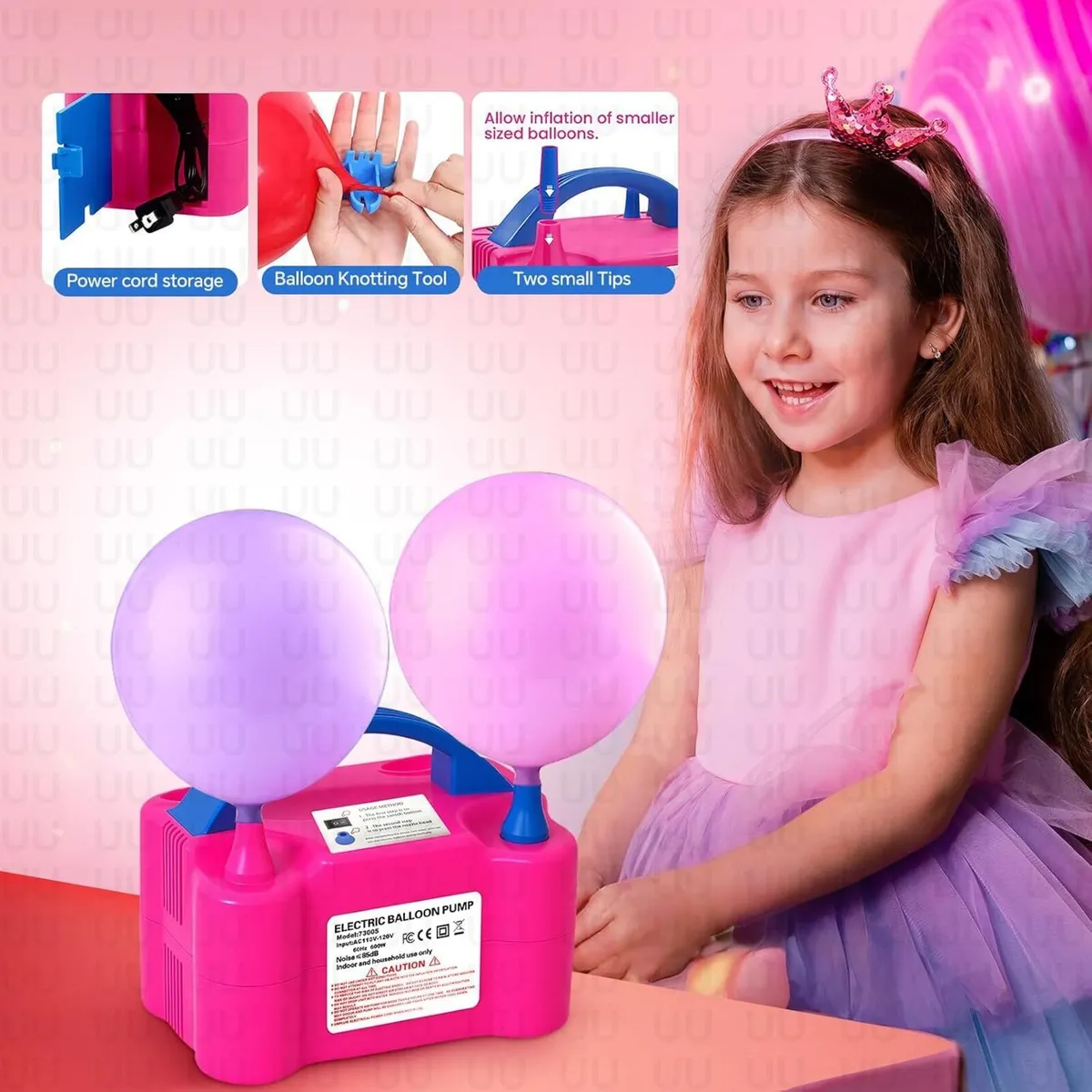 Electric Balloon Pump Dual Nozzle Inflator - Image 4