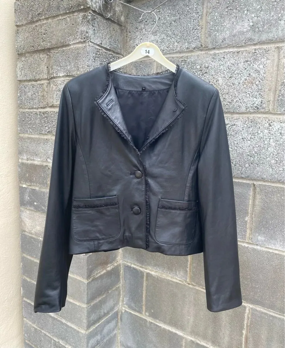 Genuine Soft Special Leather Ladies Jacket Size 40 - Image 2