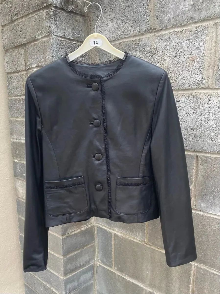 Genuine Soft Special Leather Ladies Jacket Size 40 - Image 1