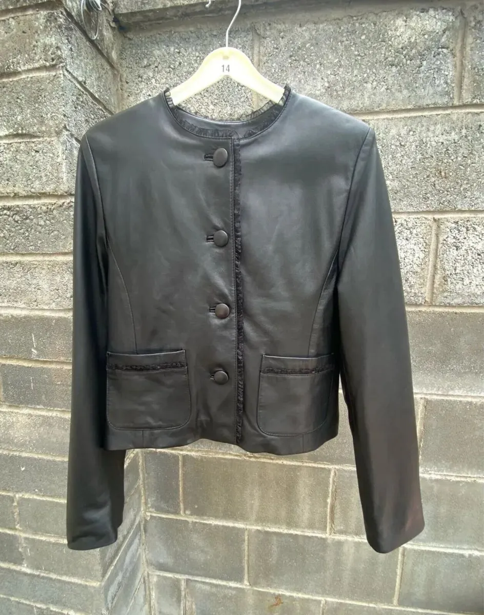 Genuine Soft Special Leather Ladies Jacket Size 40 - Image 3