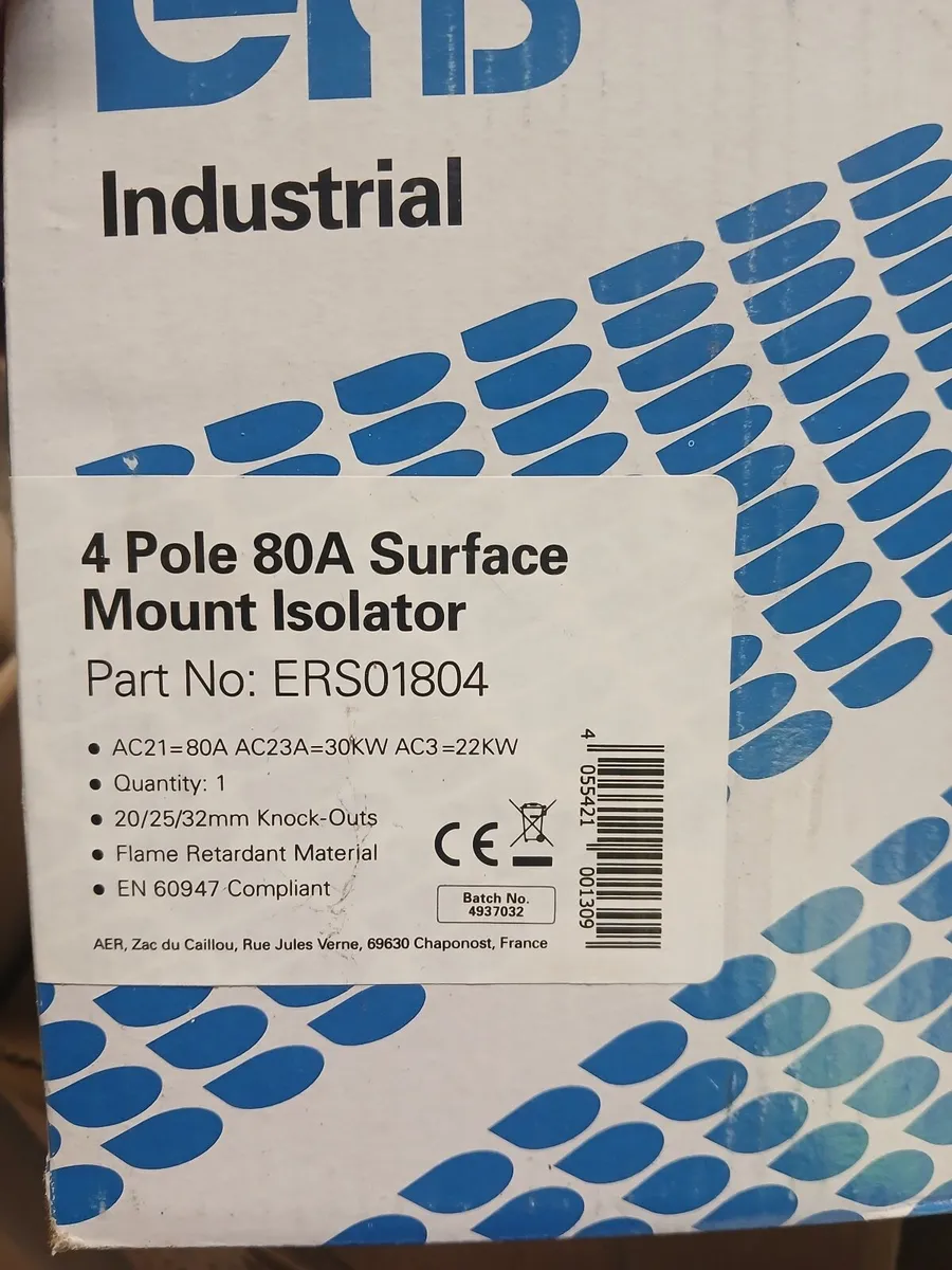 4 Pole 80A Surface Mount Isolator Part No: ERS0180 - Image 1