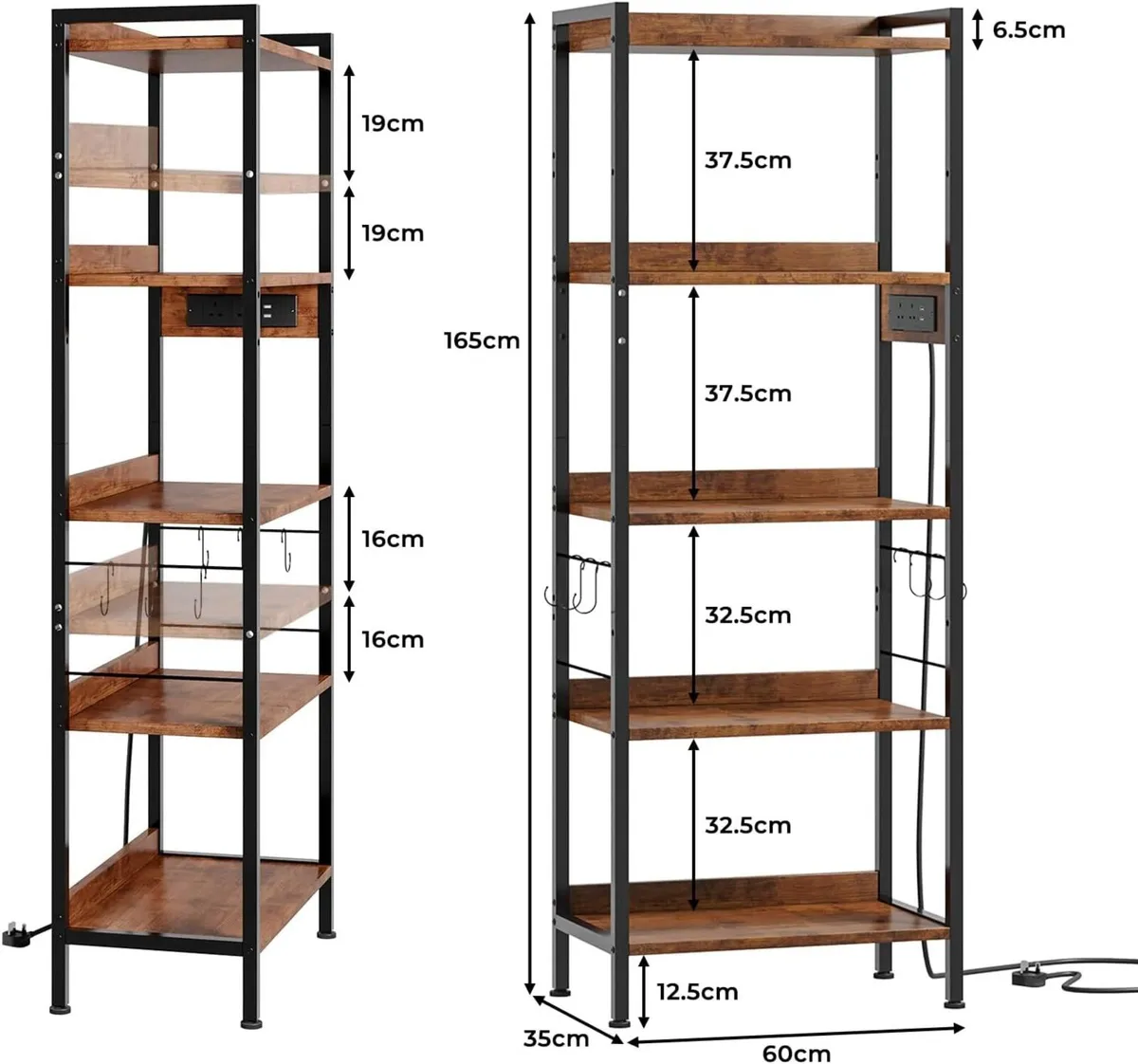 Rack 65" Freestanding Kitchen Storage Shelf Unit - Image 2