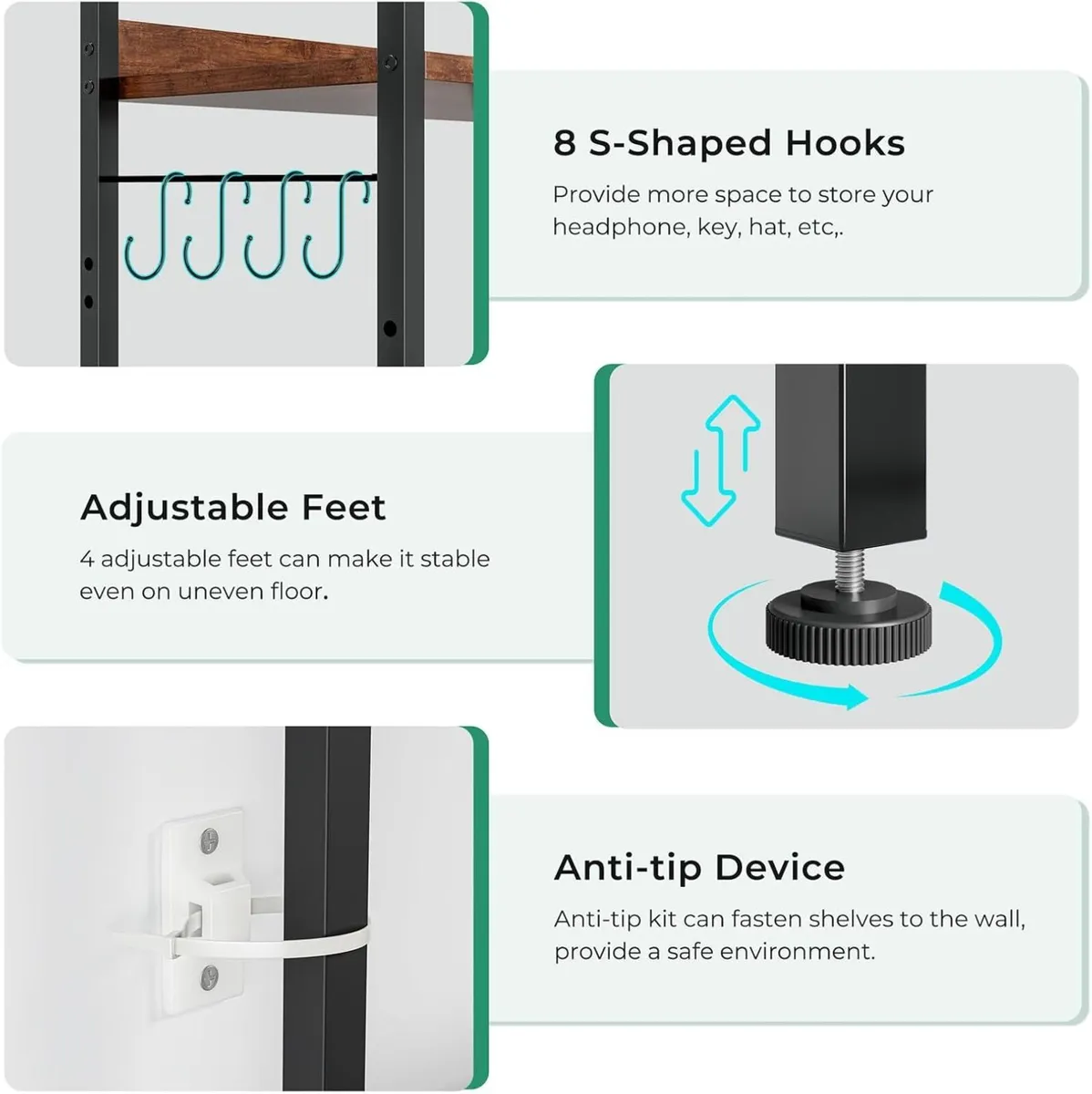 Rack 65" Freestanding Kitchen Storage Shelf Unit - Image 4