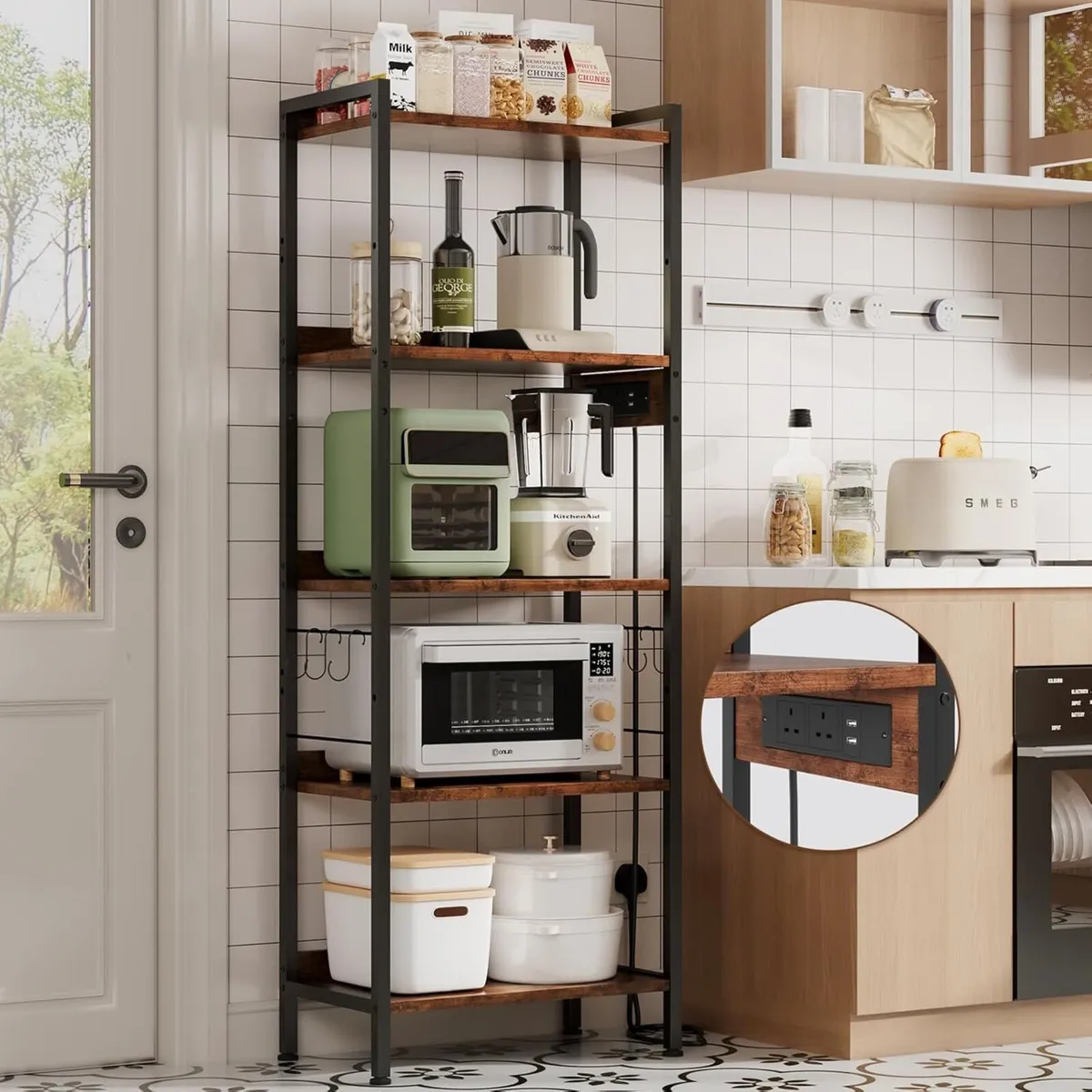 Rack 65" Freestanding Kitchen Storage Shelf Unit - Image 1