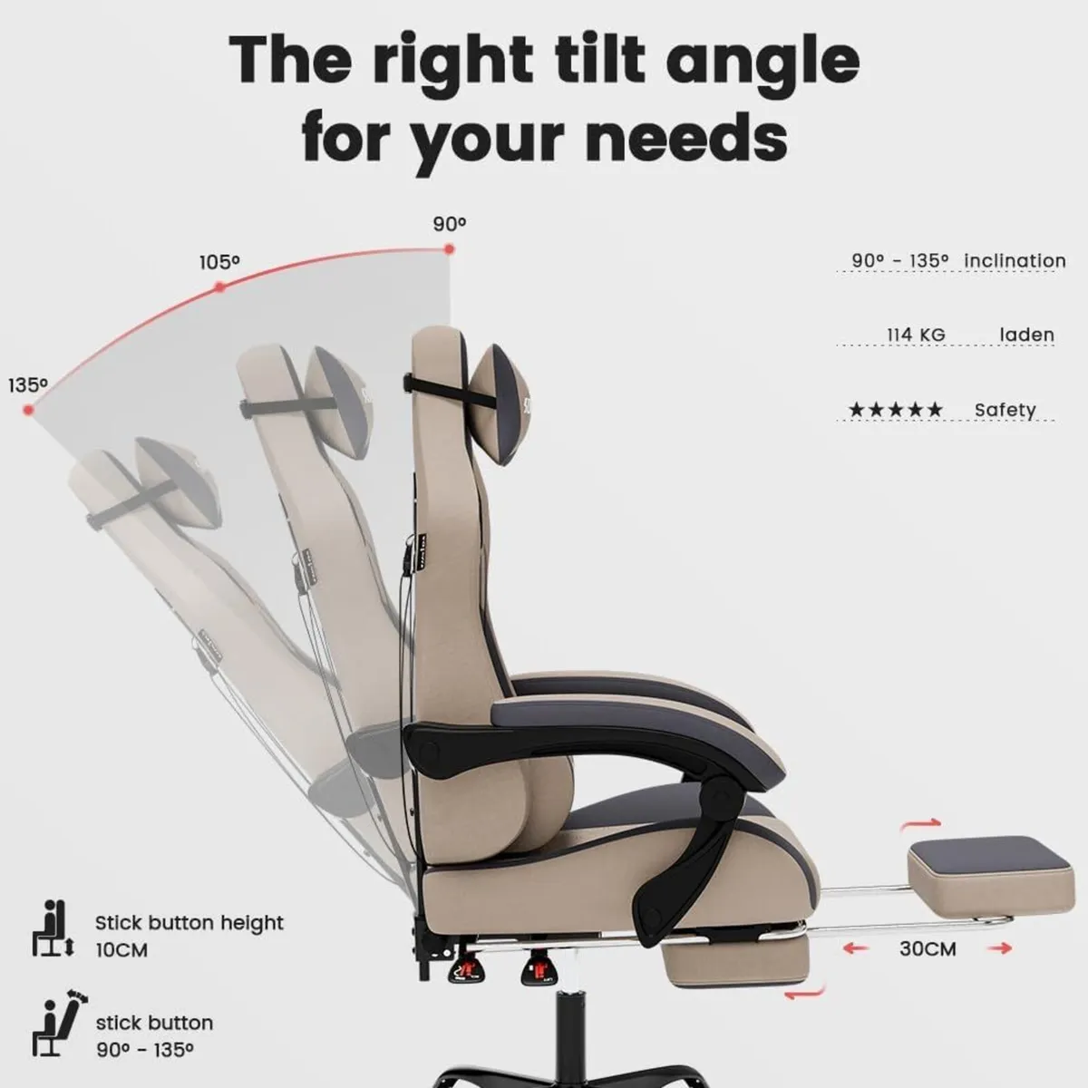 Ergonomic Gaming Chair for Adult Comfortable Desk - Image 4