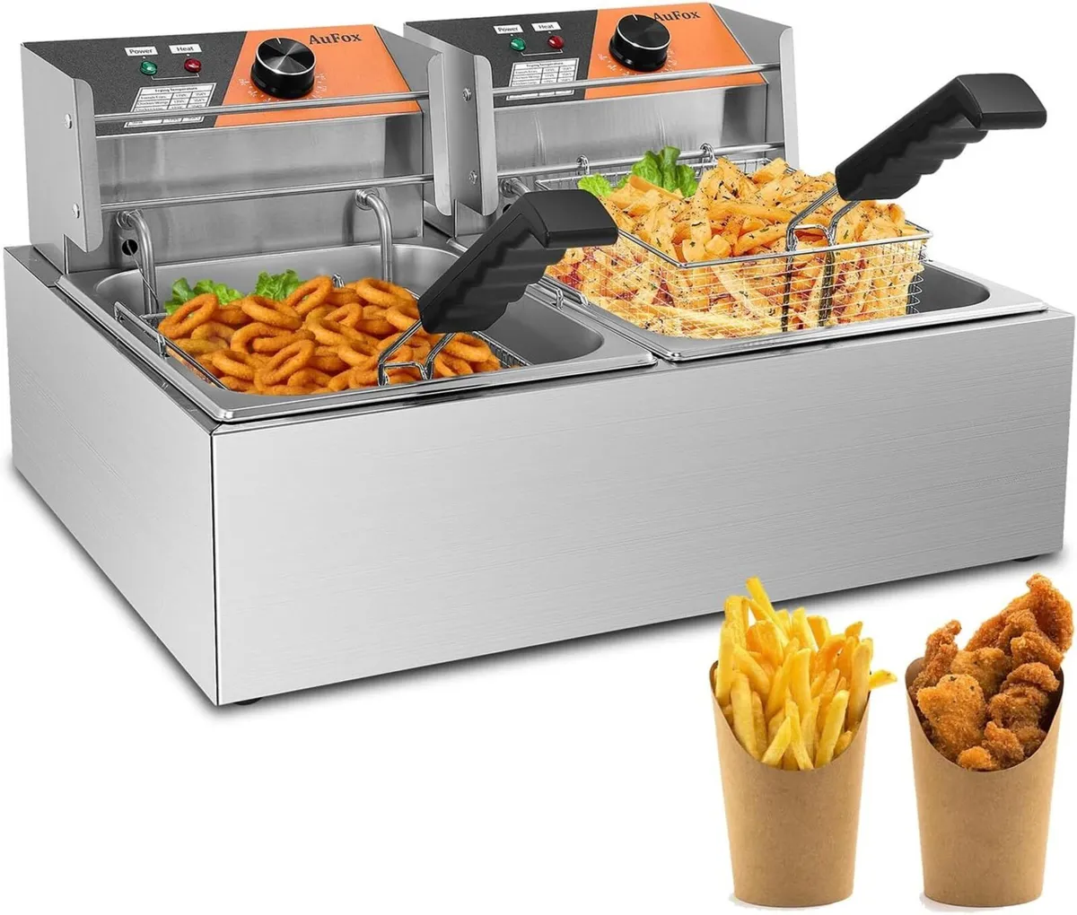 Commercial Deep Fryer 20L Dual Tank Fryers - Image 1