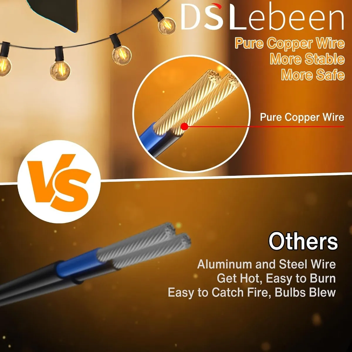 Lights Outdoor Garden String Mains Powered 150FT - Image 4